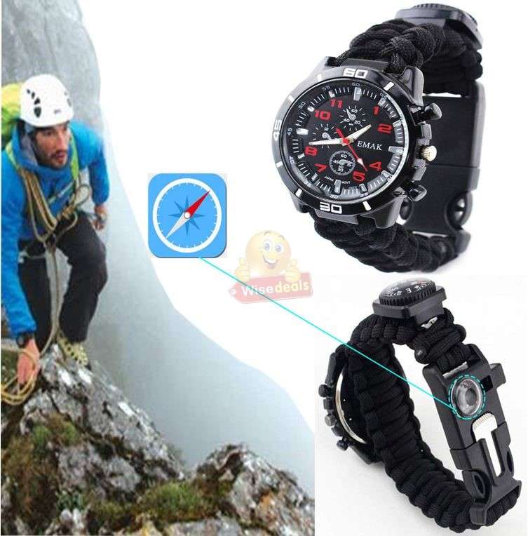 Survival Watch with lots of Features and Accessories