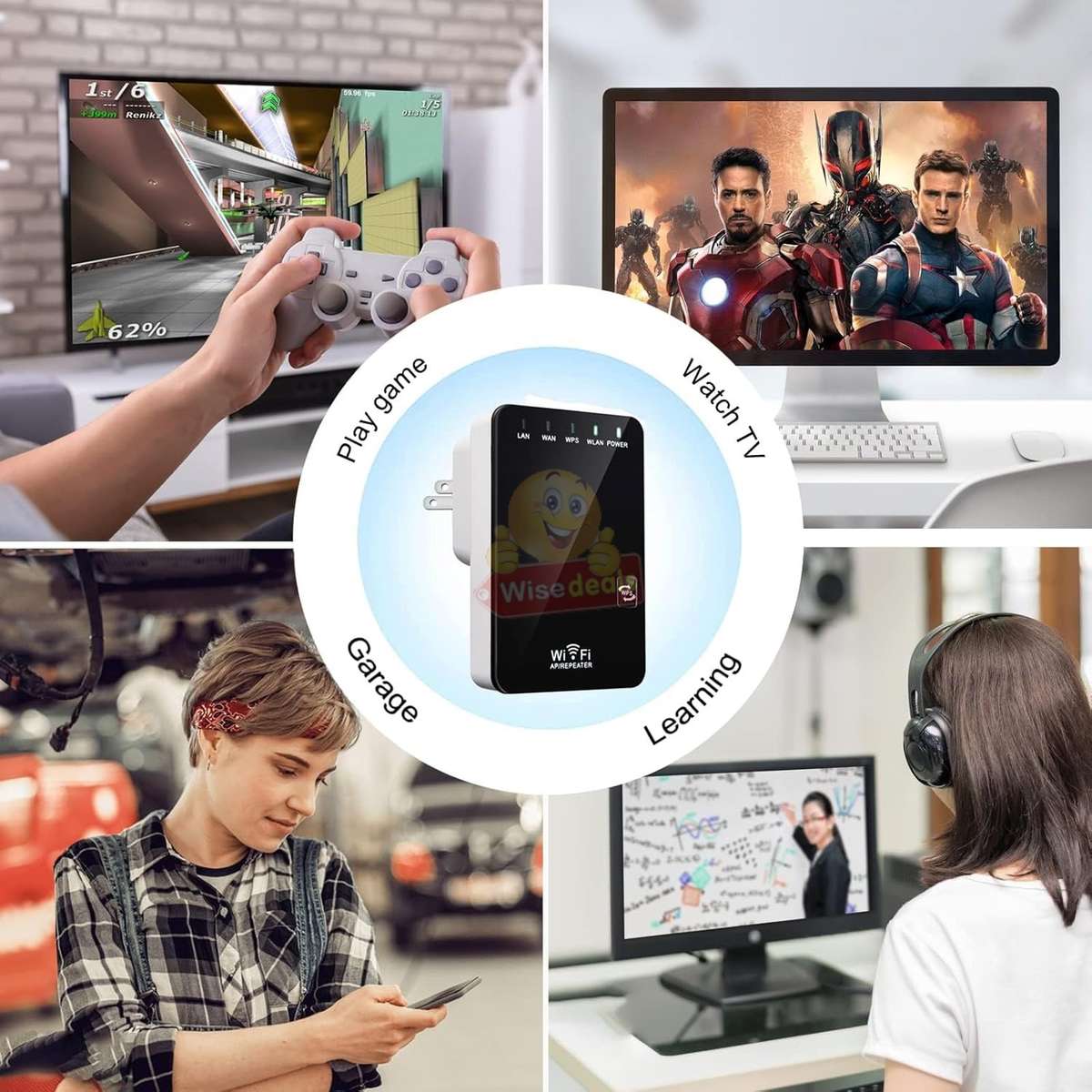 2.4Ghz 300Mbps Wireless-N WIFI Repeater and Mini Router