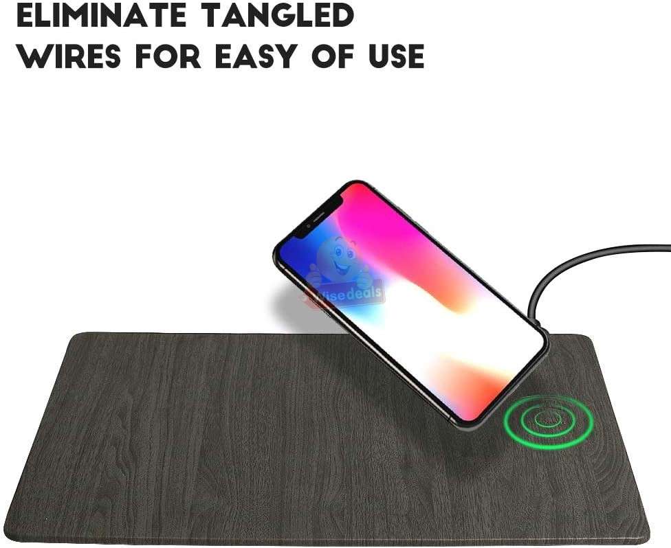 Fast Qi Wireless Charging Mouse Pad in Black