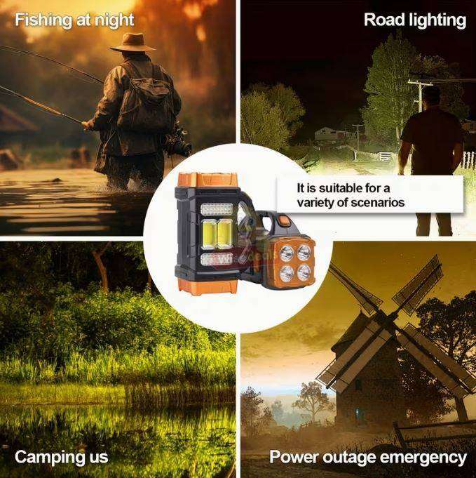 Portable Rechargeable SOLAR LED Flashlight Power Bank