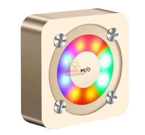 Portable Bluetooth Stereo Speaker with Built-in MIC & Light Support Hands-free Calls & TF Card & AUX