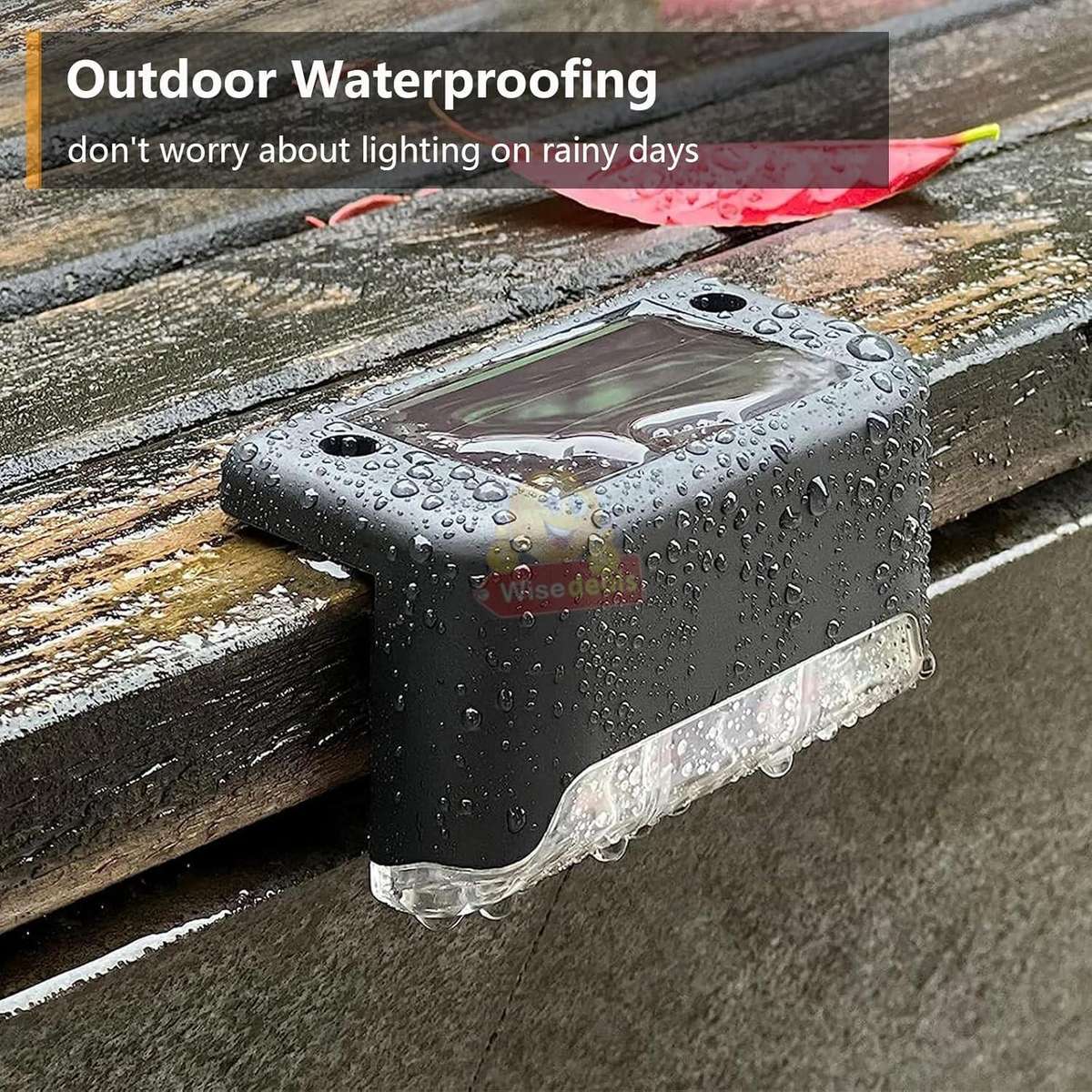 4 Piece Waterproof SOLAR Deck Stairs Wall Lights