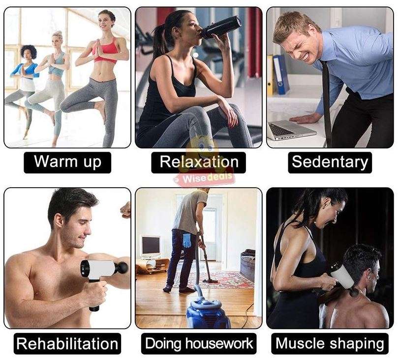 Muscle Fascia Massage Gun Reduce Muscle Stiffness Increase Blood Circulation Pain Relieve etc.