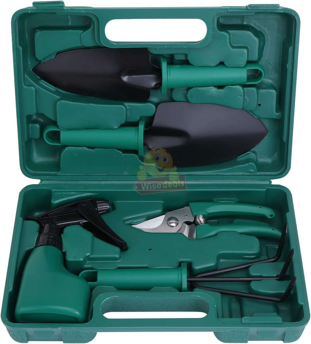 5 Piece Stainless Steel Garden Tool Set in a Secure and Durable Carry Case