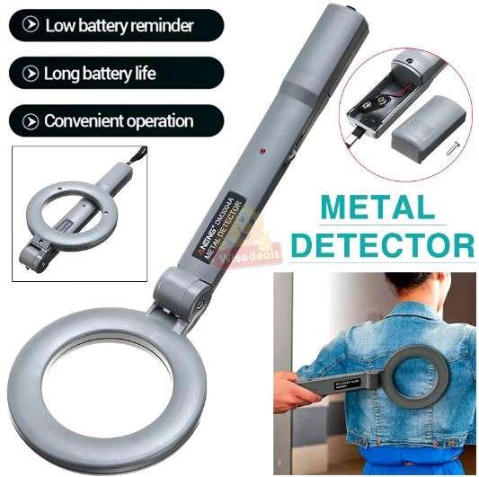 Handheld Radar Security Metal Detector with Alarm Buzzer and LED Flashing
