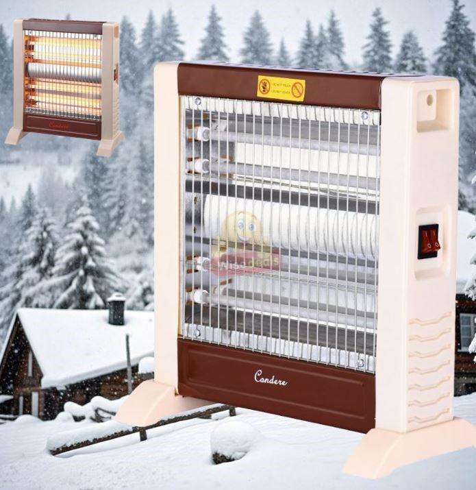 4 Tube Quartz Halogen Electric Heater with 2 Heating Modes