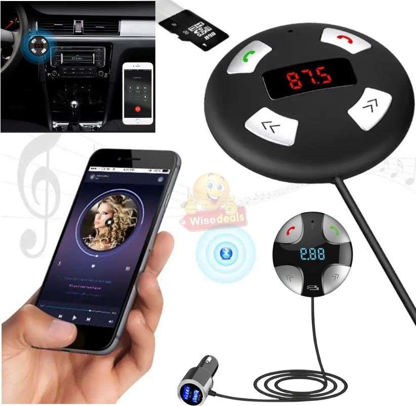 Mini Bluetooth Music Receiver FM Transmitter TF Card Car Mp3 Music Play