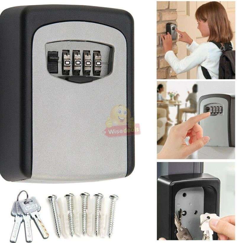 Outdoor wall mounted Key Safe with combination lock