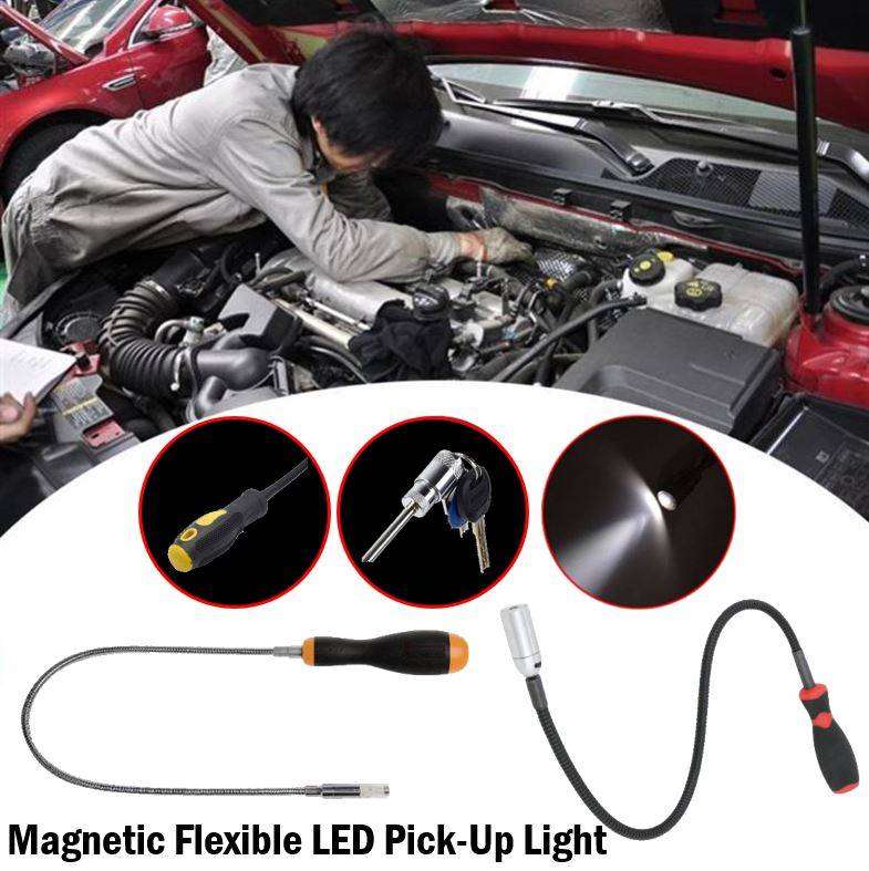 56cm Flexible Magnetic Pick-Up Tool with LED Light