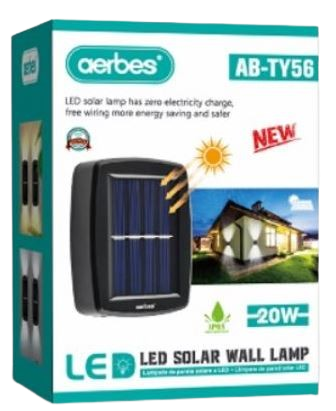 Twin Pack LED Solar Wall Light