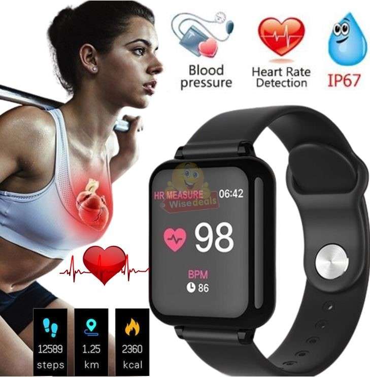 Fitness Smartwatch support Heart Rate, Blood Pressure, Blood Oxygen, Steps and more