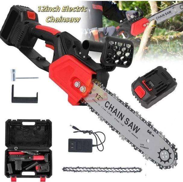 Large 12 Inch Cordless Chainsaw 21V