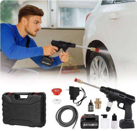 Cordless High Pressure Water Gun with Accessories and Carry Case