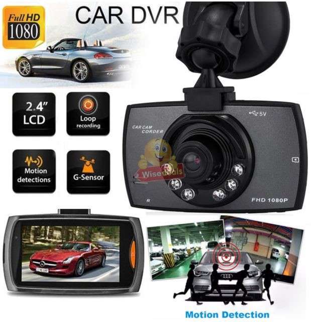 Car Dash Cam full HD with G-Sensor Motion Detection Loop-Cycle Recording