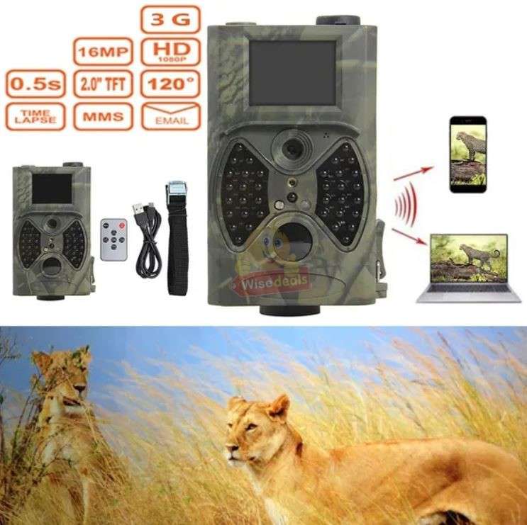 16MP Trial Camera with Remote Control and Accessories High-Quality Photos and Videos