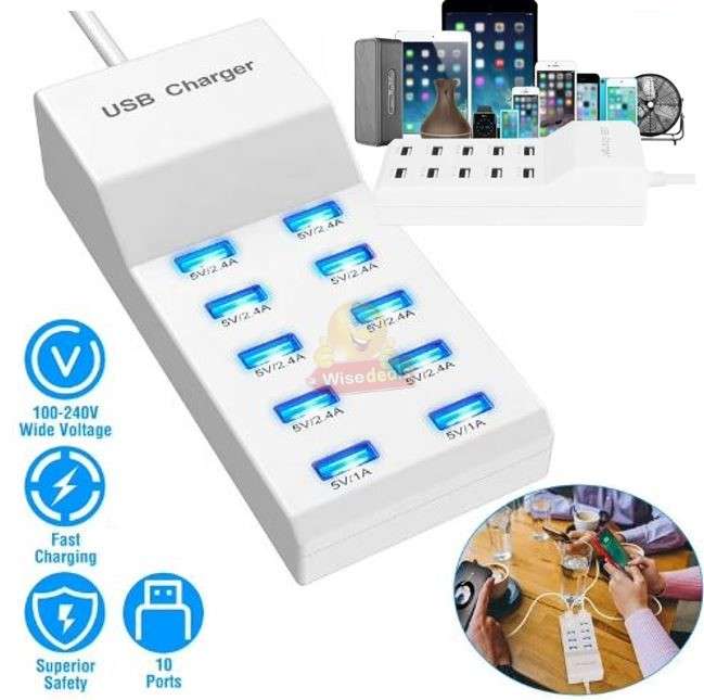 10 Port USB Charger