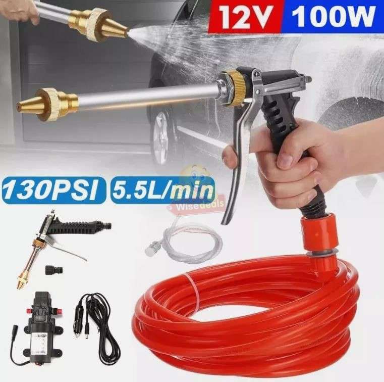 12V 130PSI 100W High-Pressure Water Gun with long trigger nozzle
