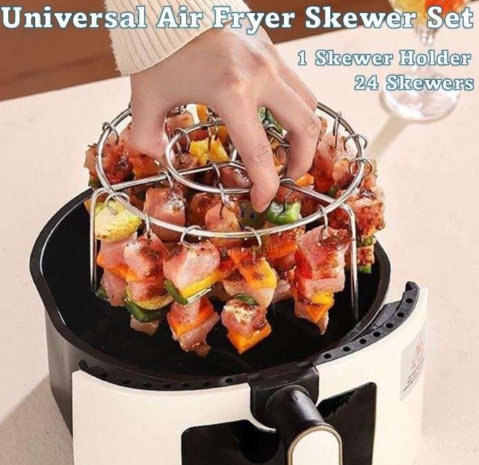 Stainless Steel Air Fryer Set. 24 Skewers