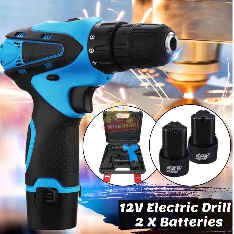 Drill Set with 2 X Lithium Batteries in a Carry Case