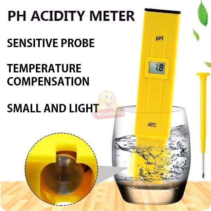 Portable Digital PH Tester with Screen calibration Screwdriver and carry case