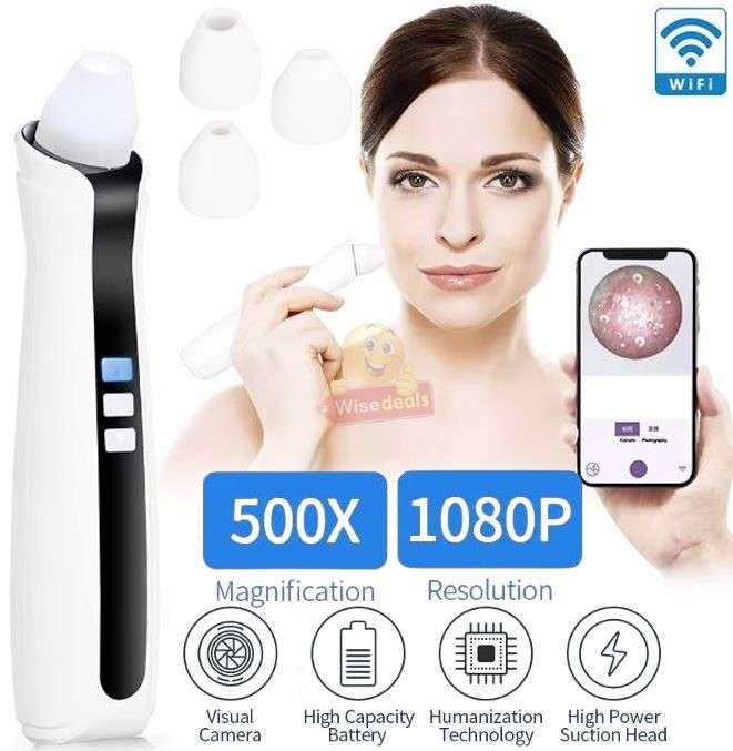 Enlarge by Camera 500X times WIFI Blackhead Remover