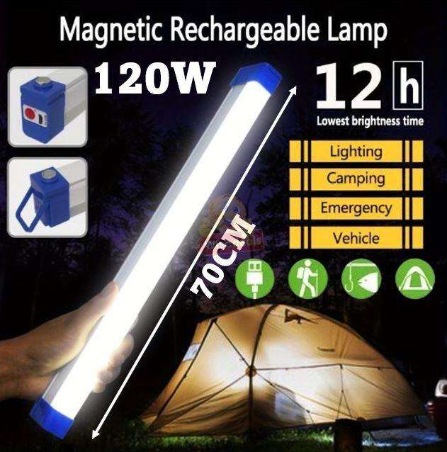 Rechargeable 3 Light Modes 120W Magnetic Long Tube Light