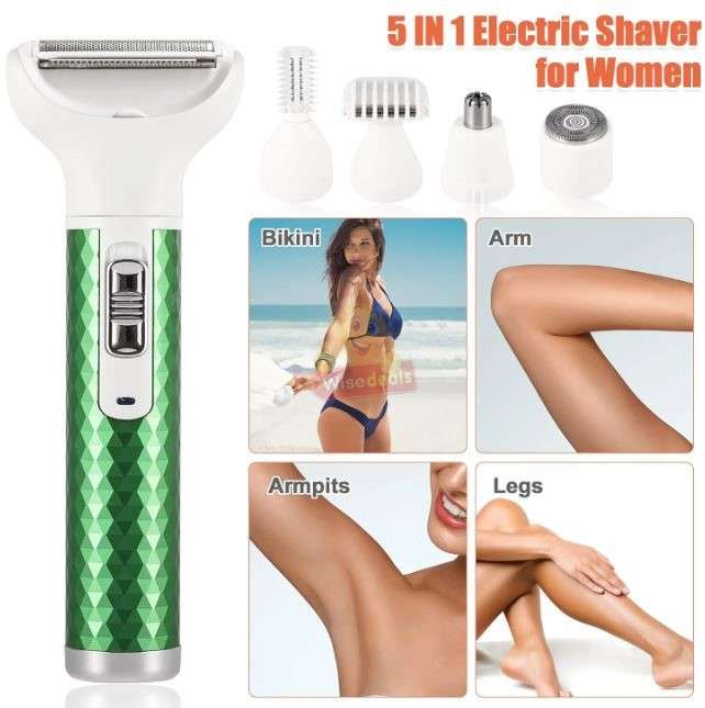 5-IN-1 Rechargeable Eyebrow, nose, Beard and Body Shaver