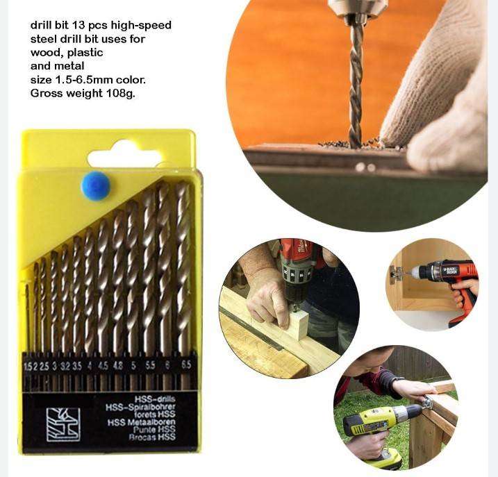 13 Piece High-speed Steel Drill Bit Set