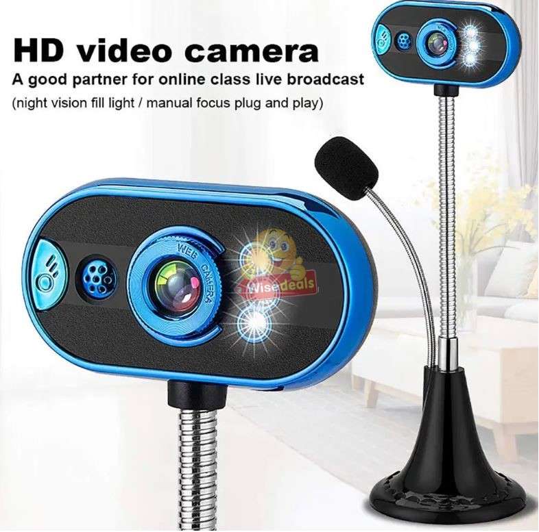 Full HD Multifunction Night Vision USB Autofocus Webcam with Microphone