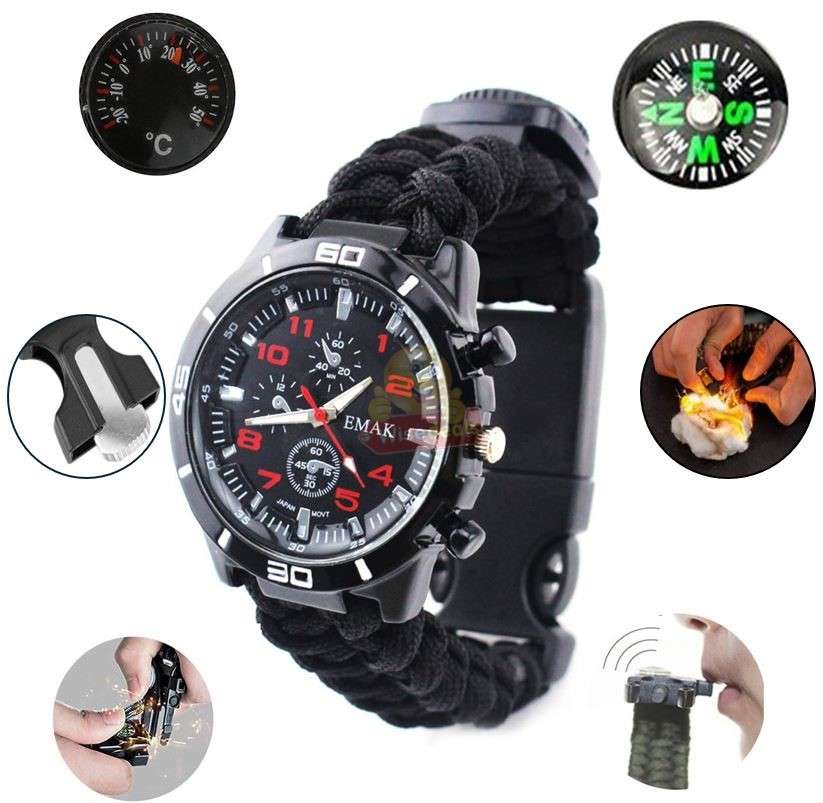 Survival Watch with lots of Features and Accessories