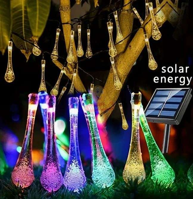 9.5M SOLAR LED String Lights with 50 Multi-colour Bulbs