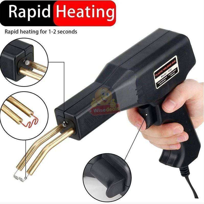 Heated Plastic Welding Gun Kit with Accessories and Carry Case