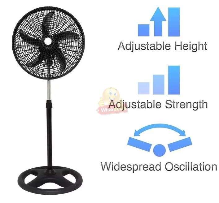 18 Adjustable Stand Fan with 3 Speed Controls