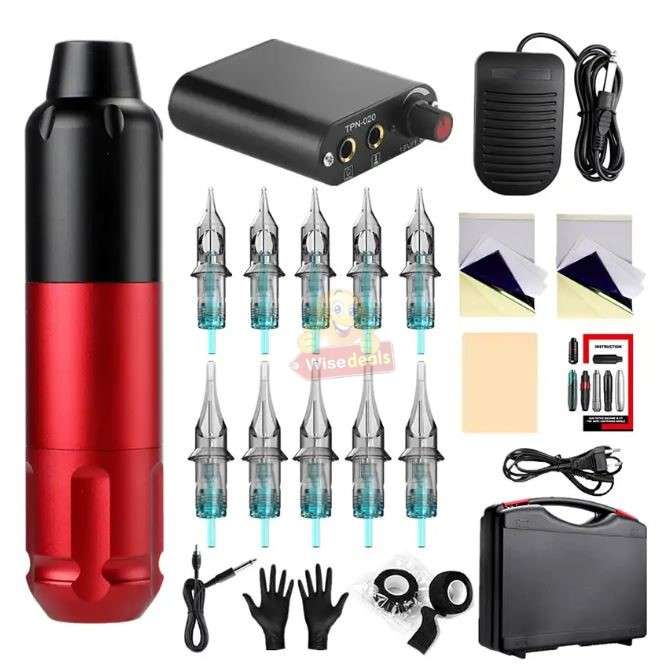 Tattoo Kit with Lots of Accessories in a Handy Carry Case