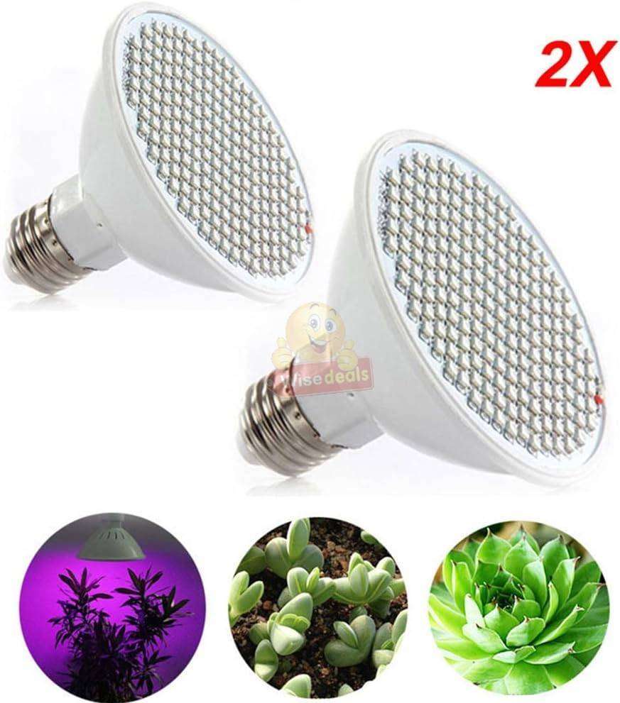 Dual Head 200 LED Plant Grow Lights with Clip Holder