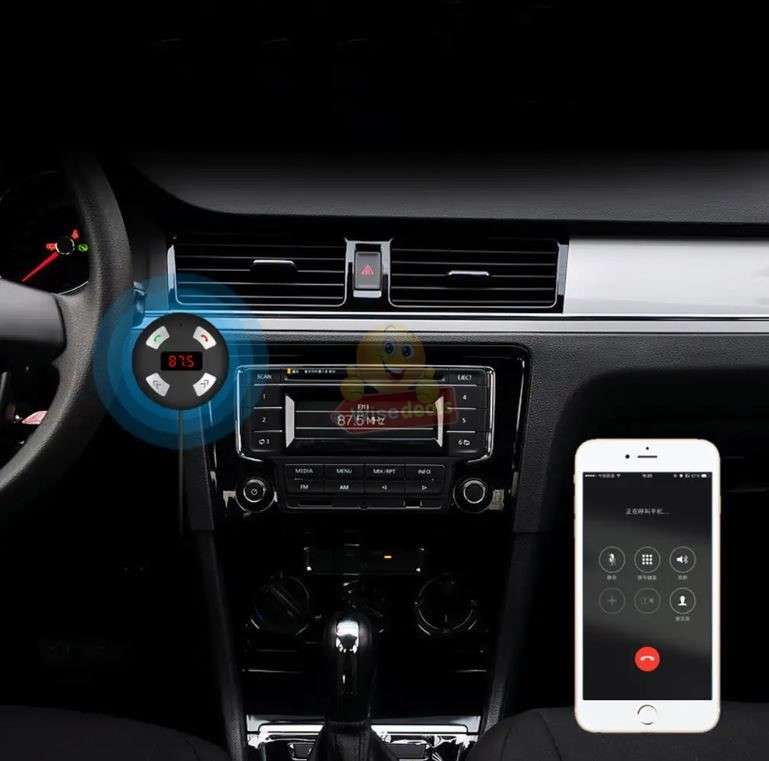 Mini Bluetooth Music Receiver FM Transmitter TF Card Car Mp3 Music Play