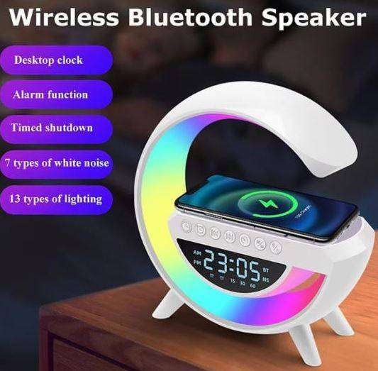 3-in-1 Wireless LED Bluetooth Speaker Radio Fast Charging Alarm Clock