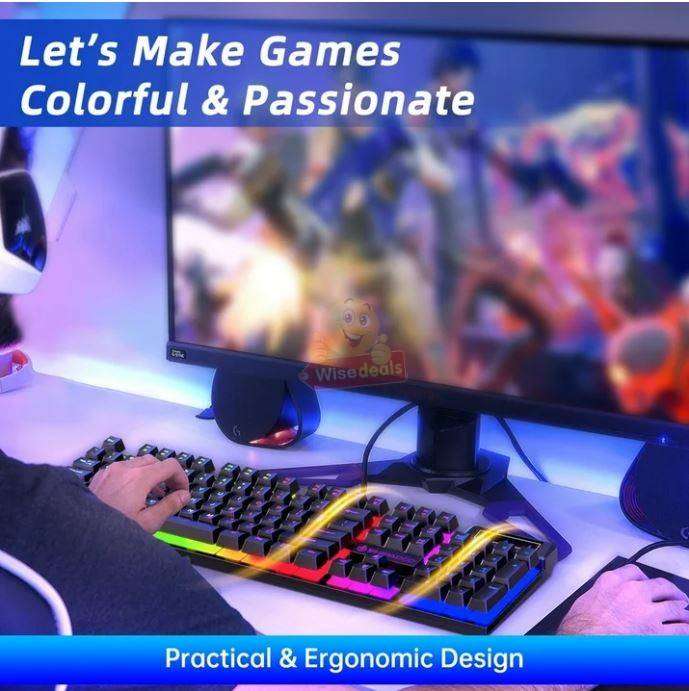 LED Backlight Gaming Keyboard and Mouse Set