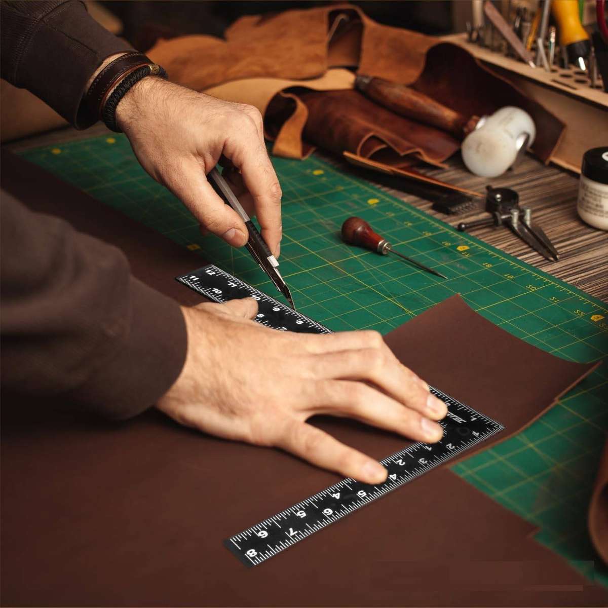 Metal L-Square Shaped Square Ruler 20 X 30cm