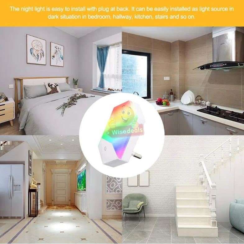 Smart RGB 16 Colour Night Light with 4 Dynamic Lighting Effects