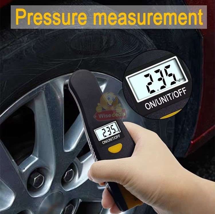 2 in 1 Digital LCD Display Tyre Air Pressure Gauge Meter