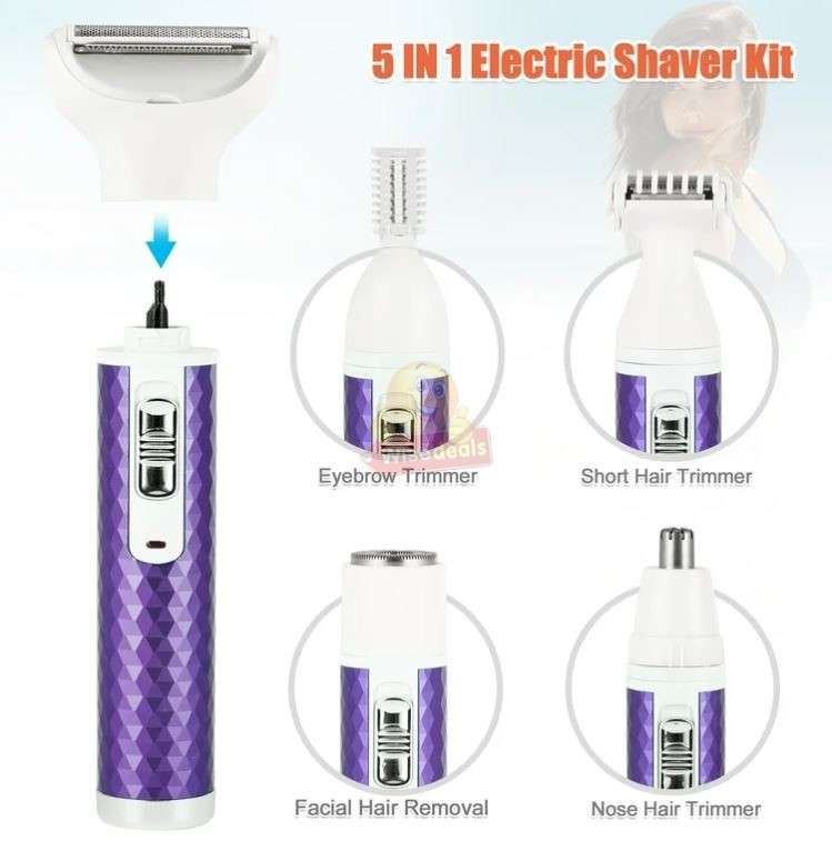 5-IN-1 Rechargeable Eyebrow, nose, Beard and Body Shaver