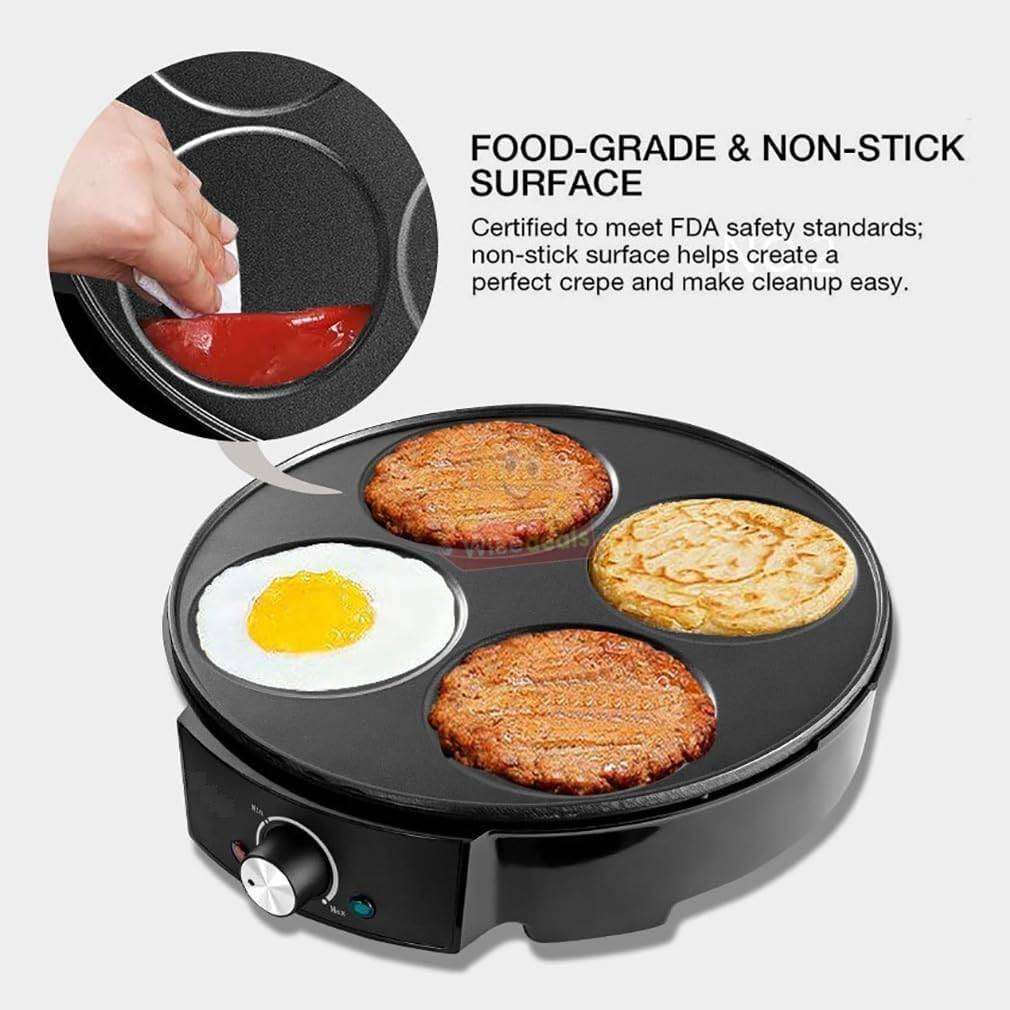 RAF 4 Hole Aluminium non-stick Pancake Maker