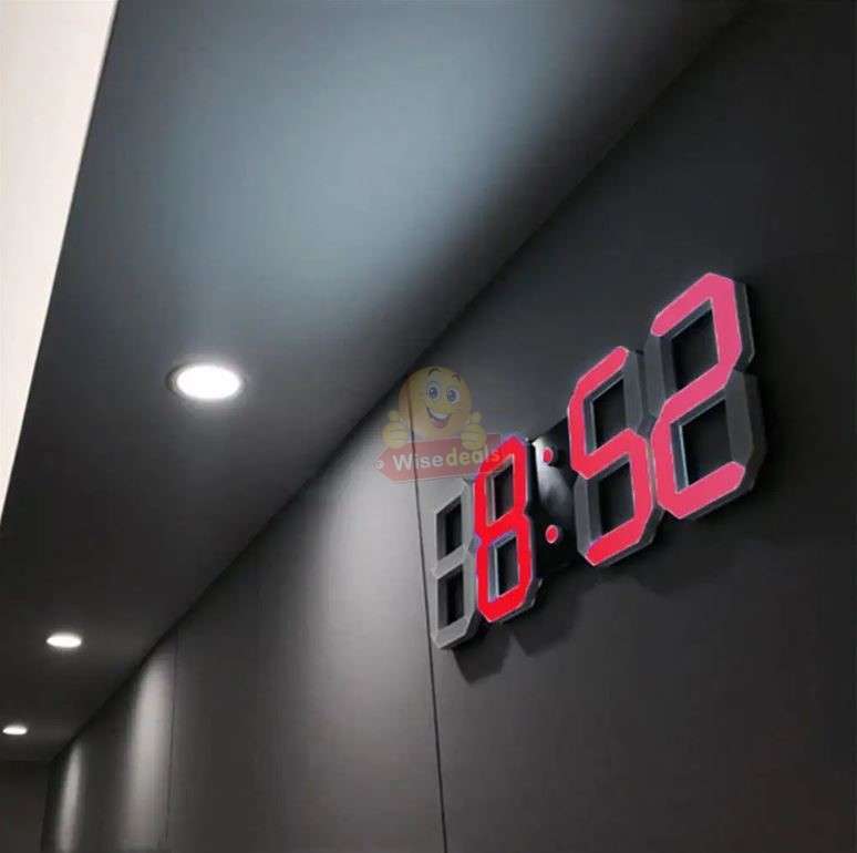 Large 3D LED Digital Light Alarm Clock