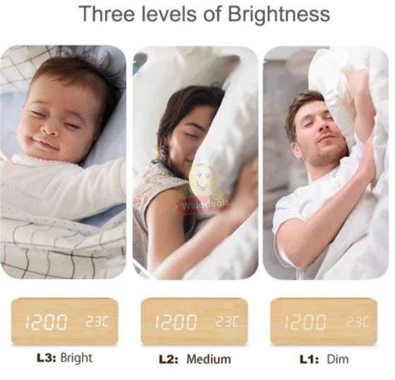 Digital LED Alarm Clock Timer Calendar Thermometer