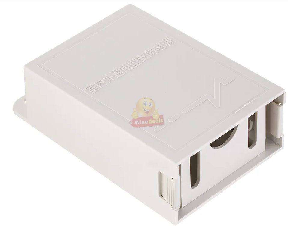 Outdoor 12 Volt 2 Ampere AC DC Power Supply Adapter Box for CCTV Cameras