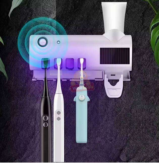 UV Sterilization Solar and USB Toothbrush Holder