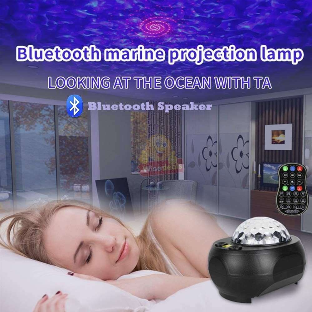 Bluetooth Speaker and Starry Sky Projection Night Light with Remote