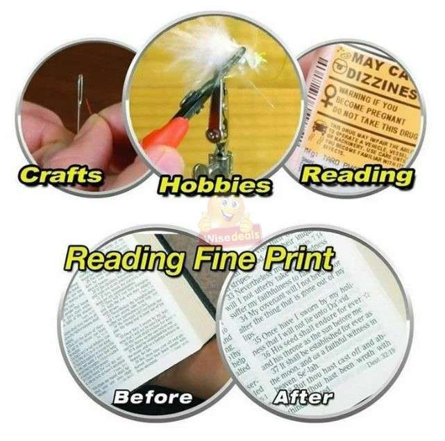 160 Percent Magnifying glasses that help provide comfortable eye protection with clear lens.