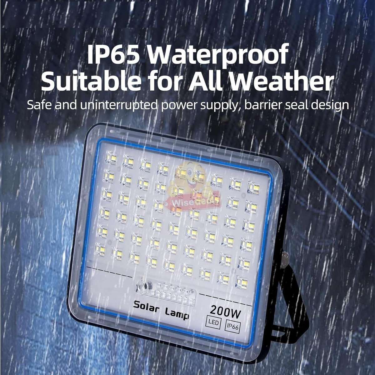 200W LED SOLAR Flood Light with Panel and remote control